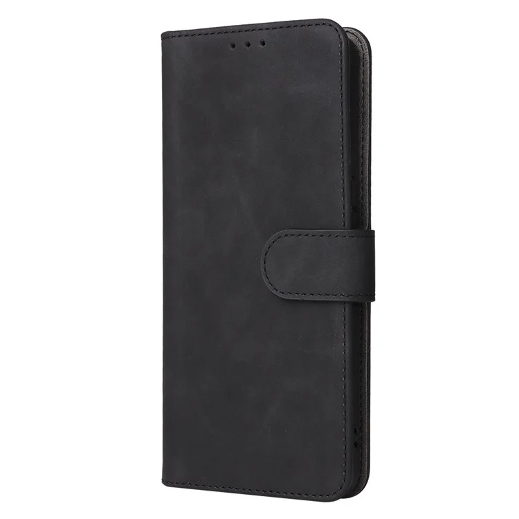 Pour TCL 30 5G/30+ 5G Peau-toucher Feeling Portefeuille Étui en Cuir PU Support Réglable Folio Flip Cover - Noir