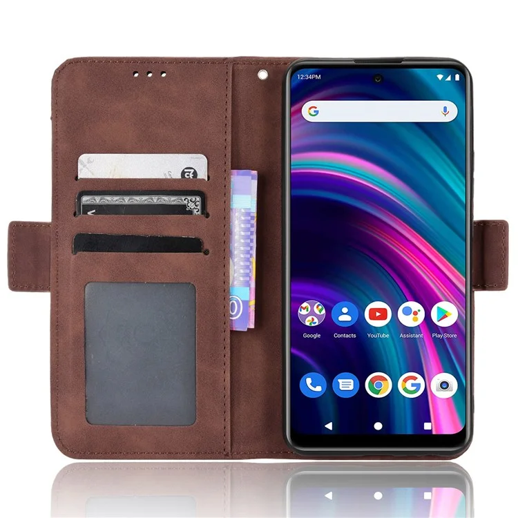 Protective Case for BLU G71+ 4G All-inclusive Protection Wallet Style Phone Cover PU Leather Anti-drop Case with Multiple Card Slots - Brown