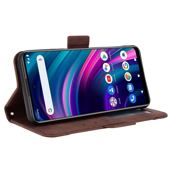Protective Case for BLU G71+ 4G All-inclusive Protection Wallet Style Phone Cover PU Leather Anti-drop Case with Multiple Card Slots - Brown