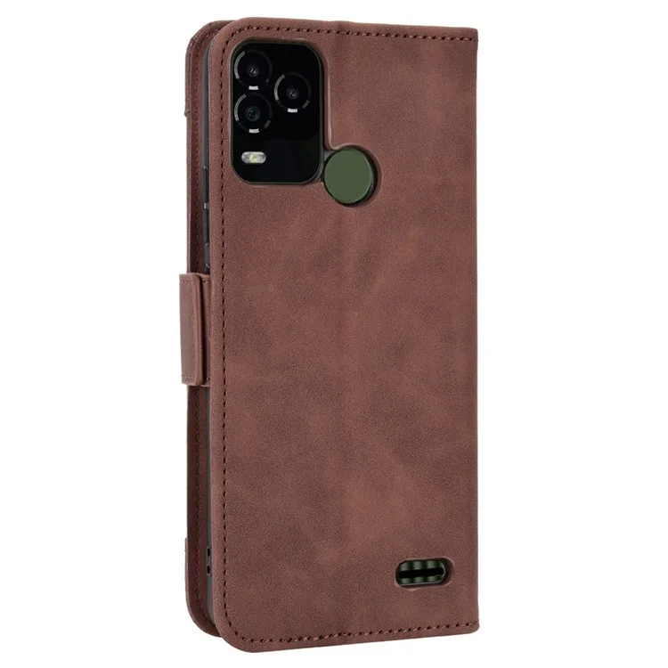 Protective Case for BLU G71+ 4G All-inclusive Protection Wallet Style Phone Cover PU Leather Anti-drop Case with Multiple Card Slots - Brown