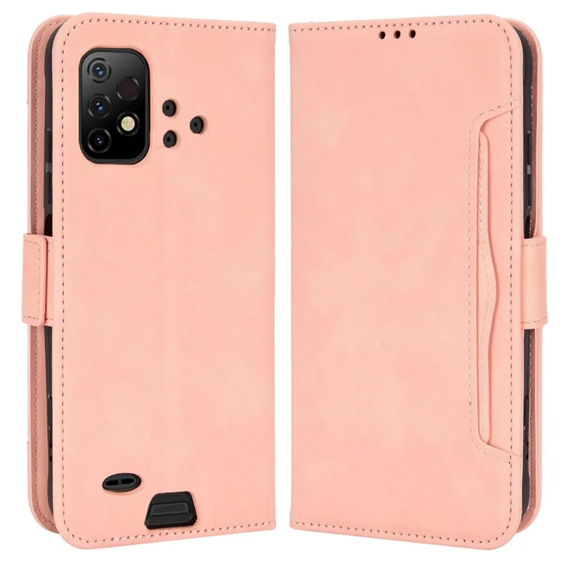 Anti-scratch Phone Cover for Umidigi Bison GT2 5G/GT2 Pro 5G Folio Flip PU Leather Phone Case Wallet with Multiple Card Slots - Pink