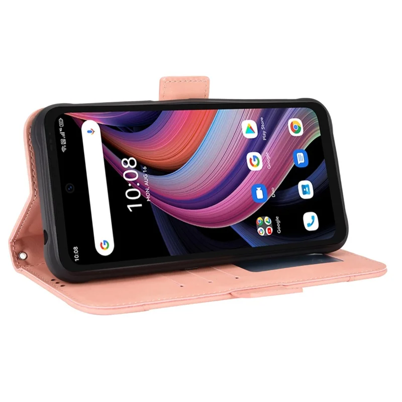 Anti-scratch Phone Cover for Umidigi Bison GT2 5G/GT2 Pro 5G Folio Flip PU Leather Phone Case Wallet with Multiple Card Slots - Pink