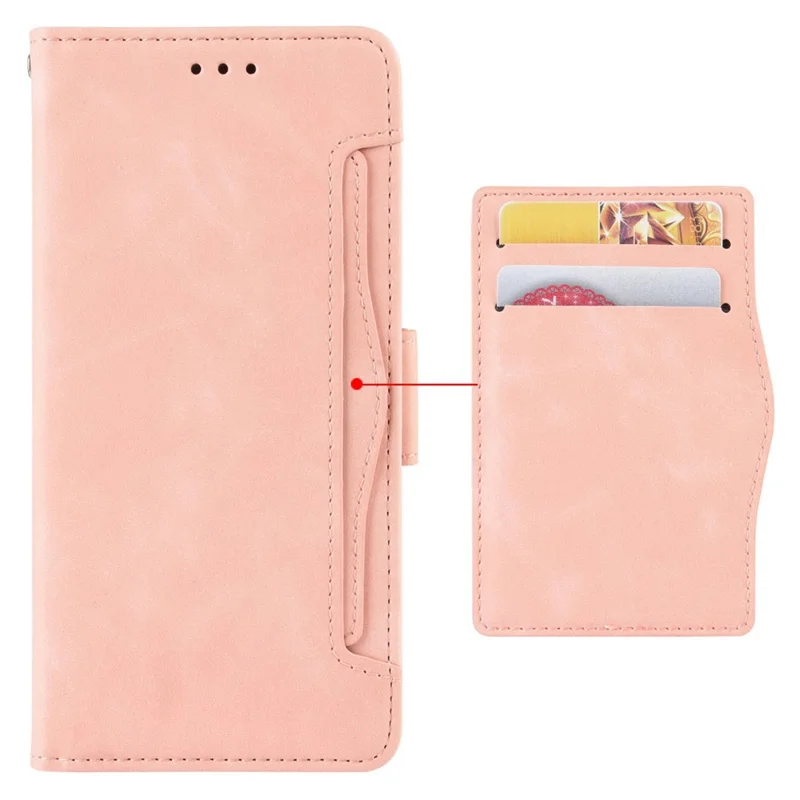 Anti-scratch Phone Cover for Umidigi Bison GT2 5G/GT2 Pro 5G Folio Flip PU Leather Phone Case Wallet with Multiple Card Slots - Pink