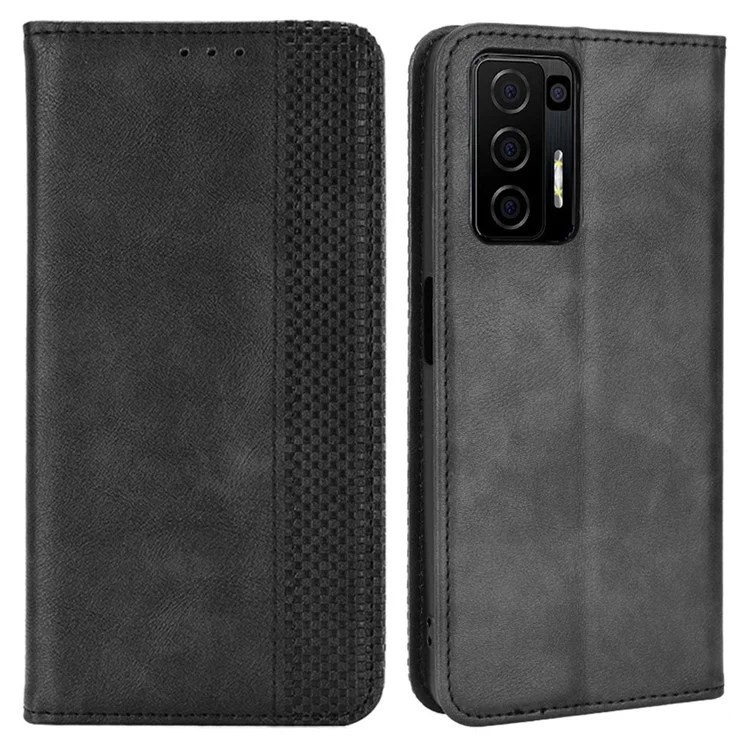 For BLU F91 5G Wallet Magneitc Phone Case with Stand and 3 Credit Slots Phone Cover Stand PU Leather Folio Book Case - Black