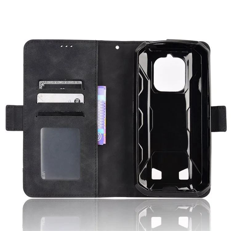 Étui De Téléphone Anti-rayures De Cartes À Cartes Pour Oukitel WP18, Couvercle De Choc Flio En Cuir PU En Cuir PU Avec Portefeuille De Support - Le Noir