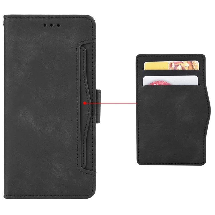Étui De Téléphone Anti-rayures De Cartes À Cartes Pour Oukitel WP18, Couvercle De Choc Flio En Cuir PU En Cuir PU Avec Portefeuille De Support - Le Noir