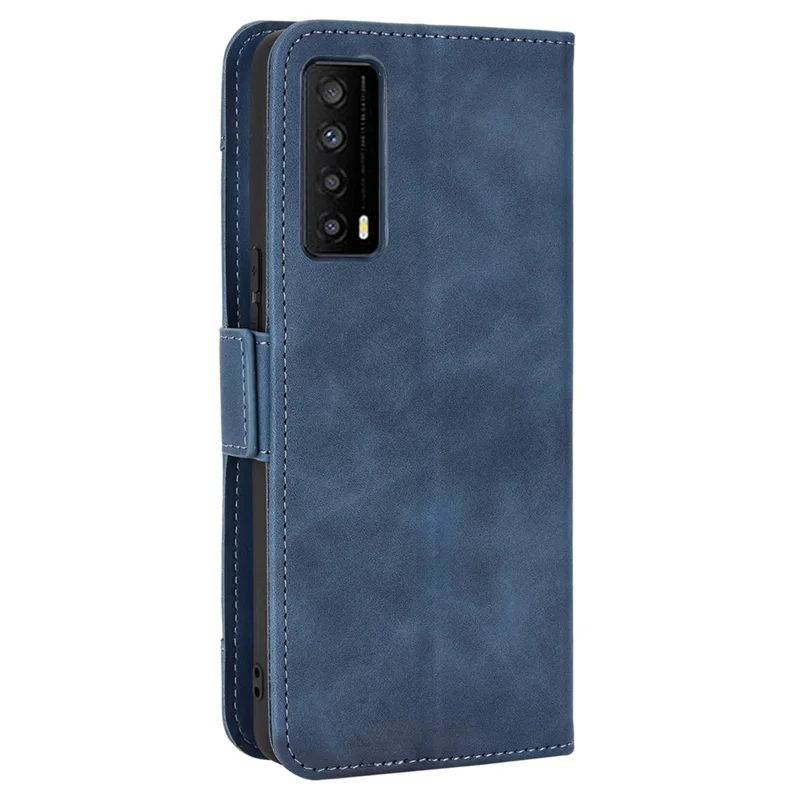 Multiple Card Slots Stand Phone Case for TCL Stylus 5G, Wallet Anti-scratch PU Leather Cover - Blue