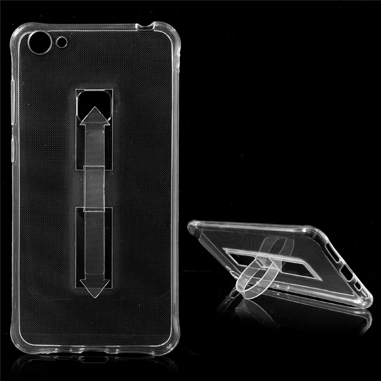 Clear Finger Grip Stand TPU Case Cover for Vivo X6