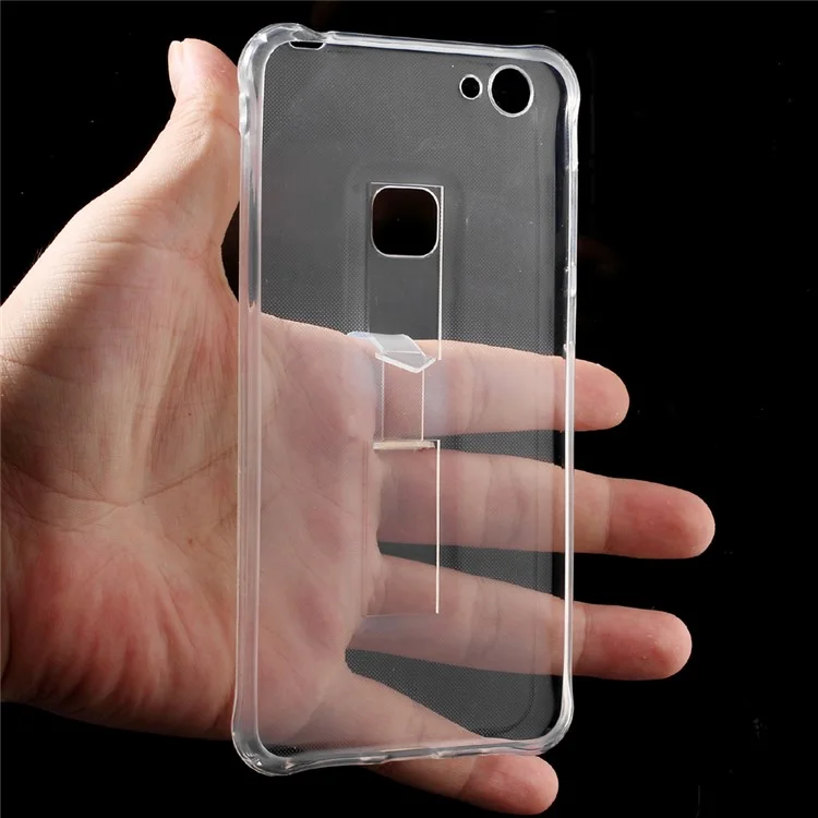 Clear Finger Grip Stand TPU Case Cover for Vivo X6
