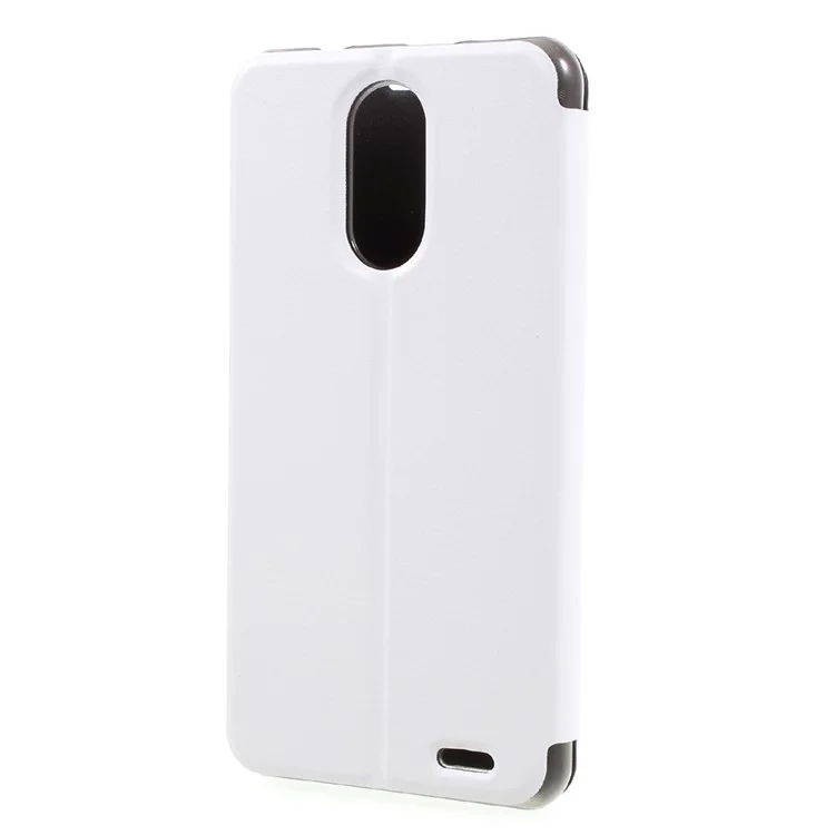 Folio Leather Stand Mobile Phone Cover for Ulefone Tiger - White