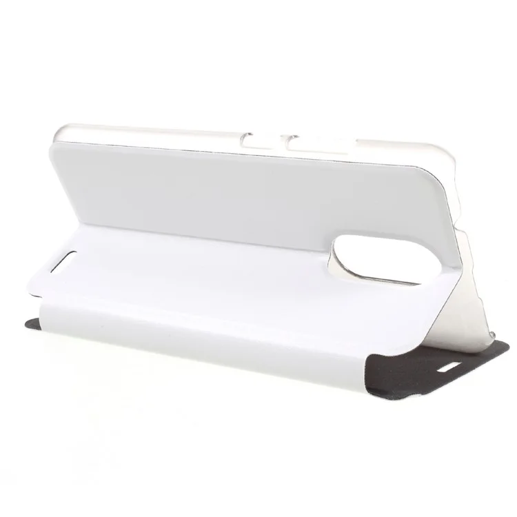 Folio Leather Stand Mobile Phone Cover for Ulefone Tiger - White