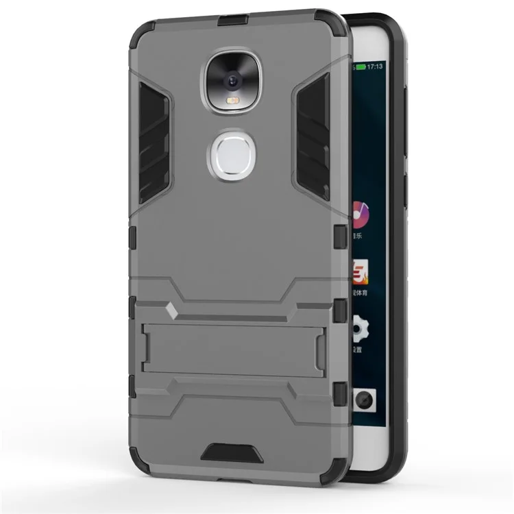 Cool Plastic TPU Hybrid Mobile Cover with Kickstand for LeEco Le Pro3 AI Edition - Grey