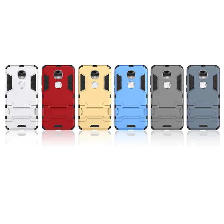 Cool Plastic TPU Hybrid Mobile Cover with Kickstand for LeEco Le Pro3 AI Edition - Grey