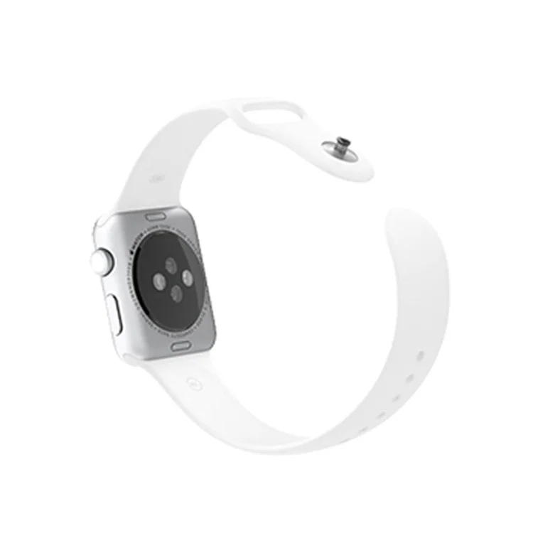 XINCUCO for Apple Watch 38mm Series 3 Series 2 Series 1 Silicone Sport Watch Band - White