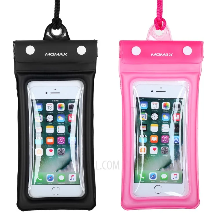 MOMAX AIRPUUCH Universal Waterproof Dustproof Phone Case Bag for iPhone Samsung Huawei etc. - Black