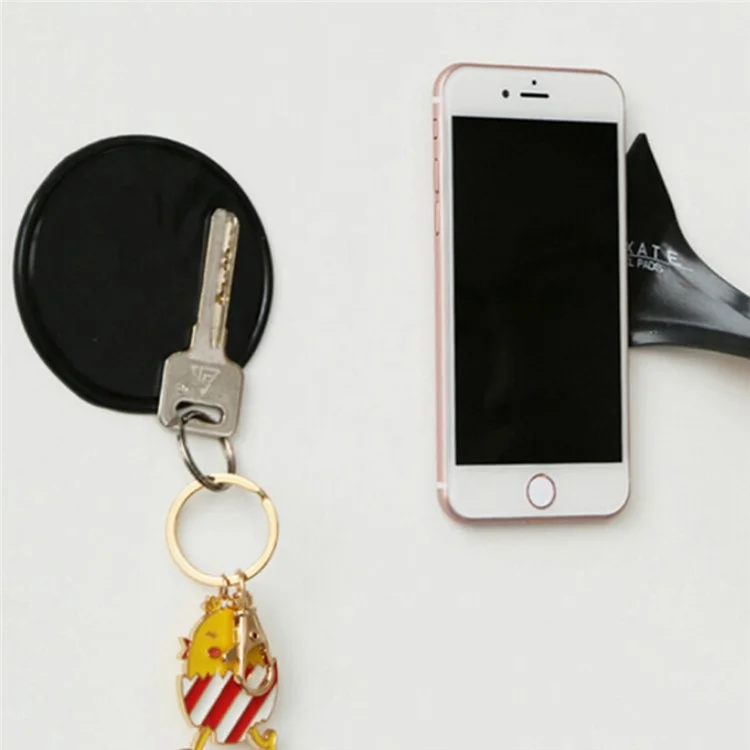 2PCS Round and Triangle Shaped Magical Gel Pad Anti-slip Mat Wall Sticker Car Mobile Phone Bracket Mat