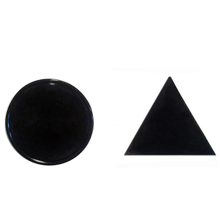 2PCS Round and Triangle Shaped Magical Gel Pad Anti-slip Mat Wall Sticker Car Mobile Phone Bracket Mat