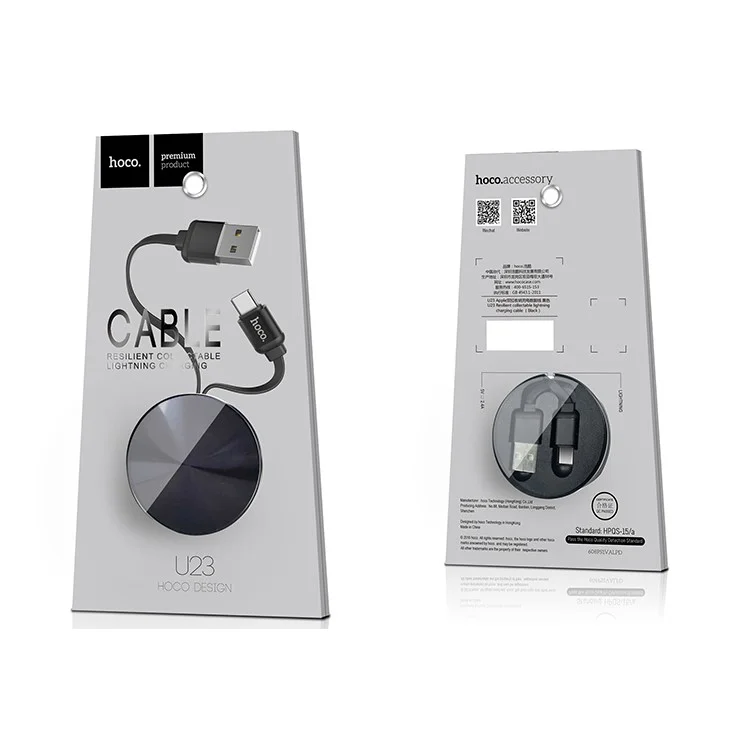 HOCO U23 Retractable USB Cable Type-c Sync & Charge Adapter Cable - Black