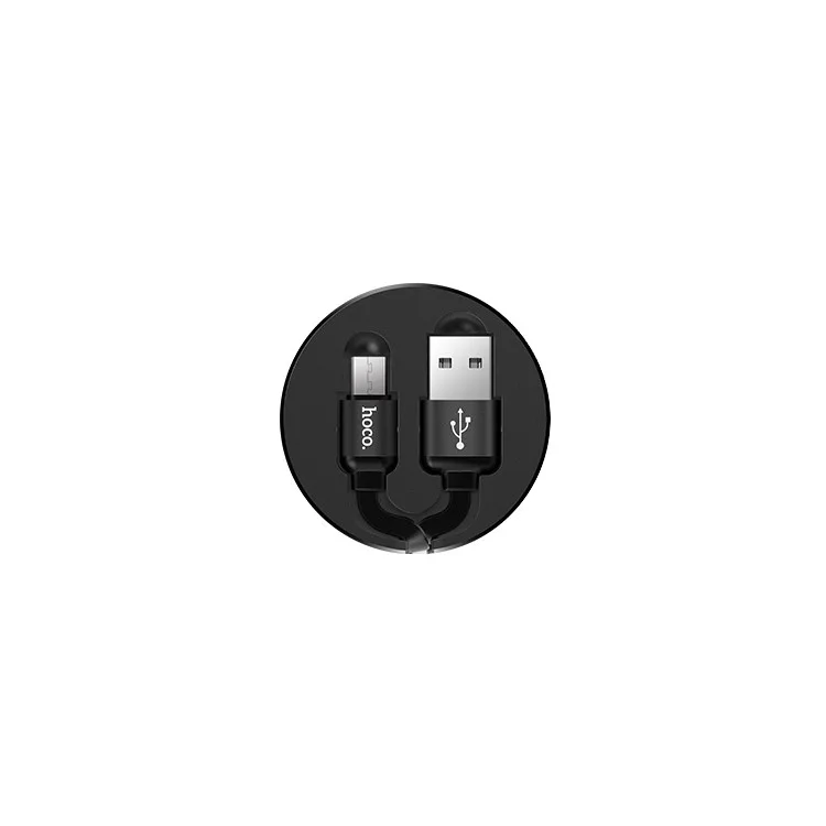 HOCO U23 Retractable USB Cable Micro USB Sync & Charge Adapter Cable - Black