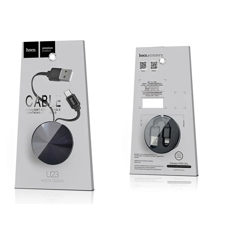 HOCO U23 Retractable USB Cable Micro USB Sync & Charge Adapter Cable - Black