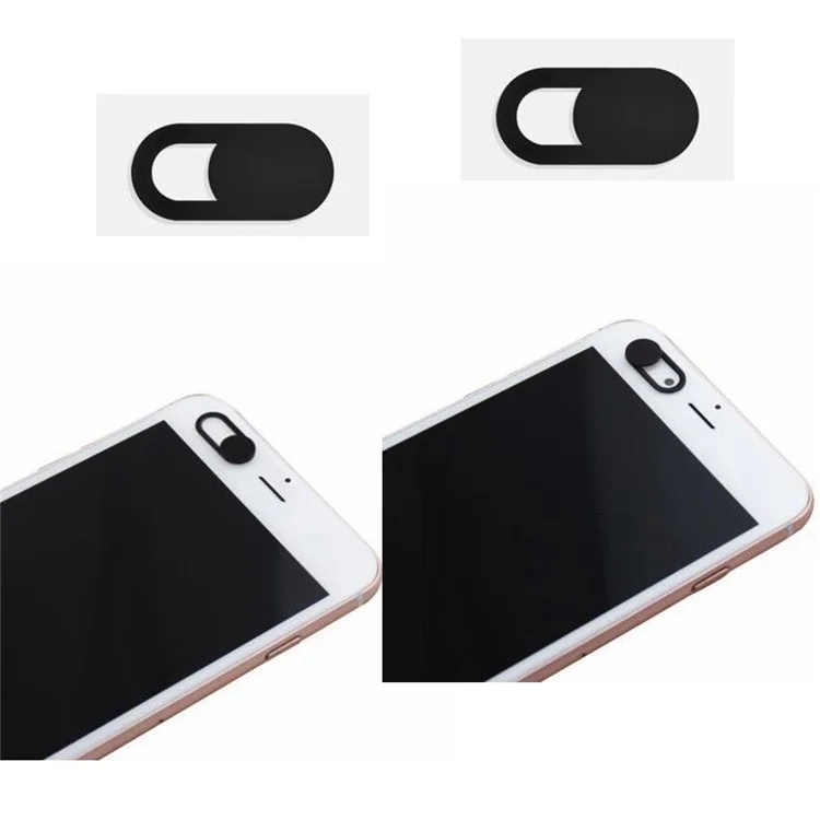 1pc 0.03in Ultrathin Plastic Webcam Fotocamera Coperchio Della Fotocamera Otturatore Protezione Smartphones Laptop Desktop Privacy - Nero