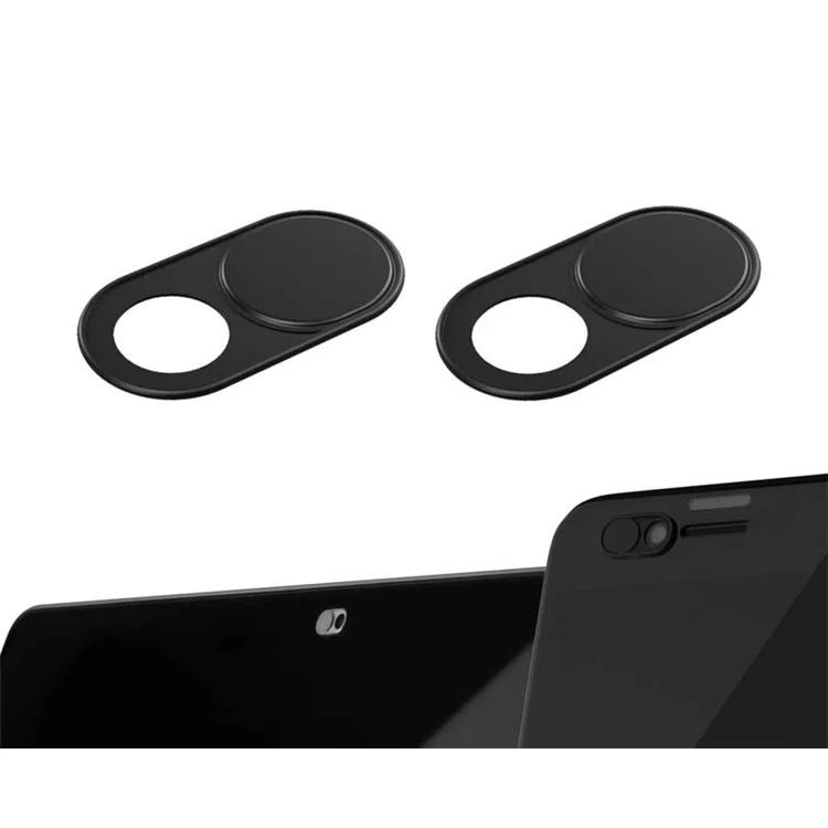 0.03-inch Ultrathin Aluminium Alloy Webcam Cover Privacy Protection for Smartphones Laptop Desktop Etc - Black