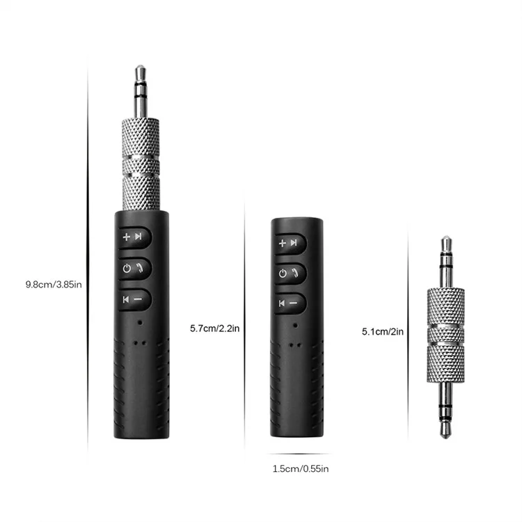 Clip-on 3.5mm Jack Bluetooth Music Receiver Car Audio Receiver Adapter for Headphone Home Car Stereo