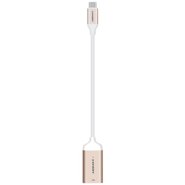 MOMAX Type C to HDMI Converter Adapter Cable for Samsung Galaxy Note 8 / S8 Plus / S8 - Champagne Gold Color