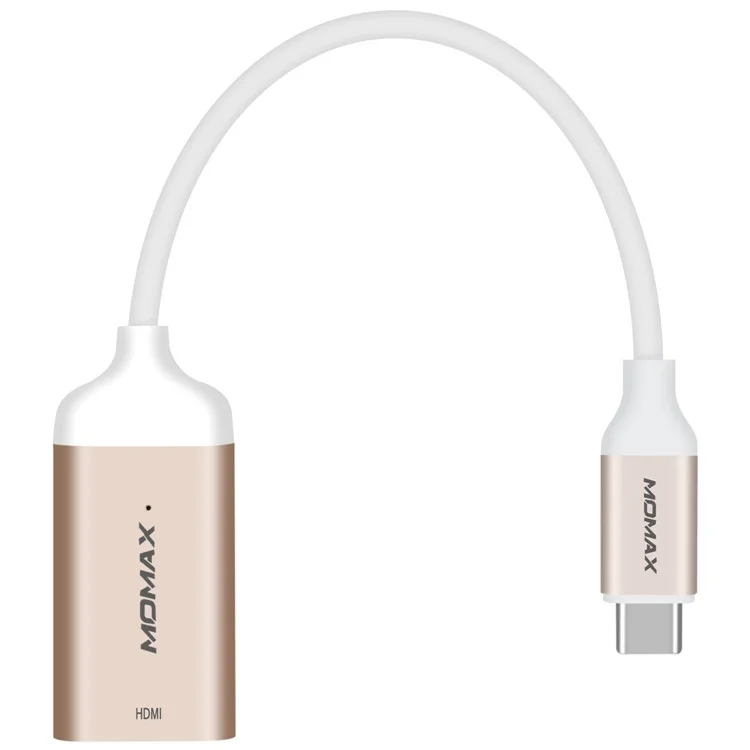 MOMAX Type C to HDMI Converter Adapter Cable for Samsung Galaxy Note 8 / S8 Plus / S8 - Champagne Gold Color