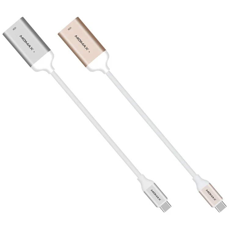 MOMAX Type C to HDMI Converter Adapter Cable for Samsung Galaxy Note 8 / S8 Plus / S8 - Champagne Gold Color