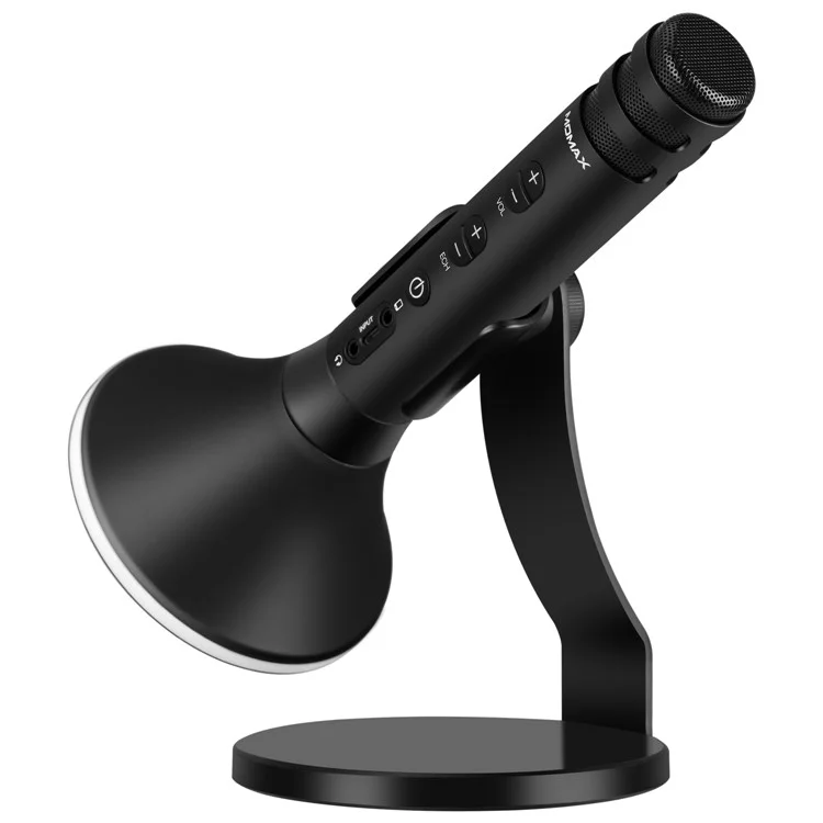 MOMAX K-MIC PRO Wireless Karaoke Microphone Kit with Mobile Phone Holder - Black