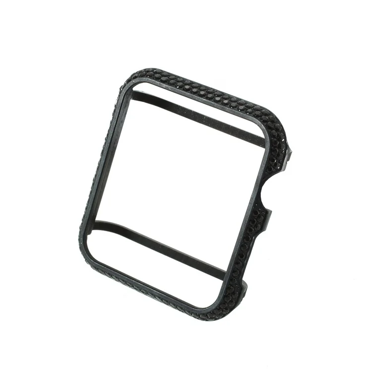 Luxury Diamond Decor Watch Protective Case for Apple Watch Series 3/2/1 38mm - All Black