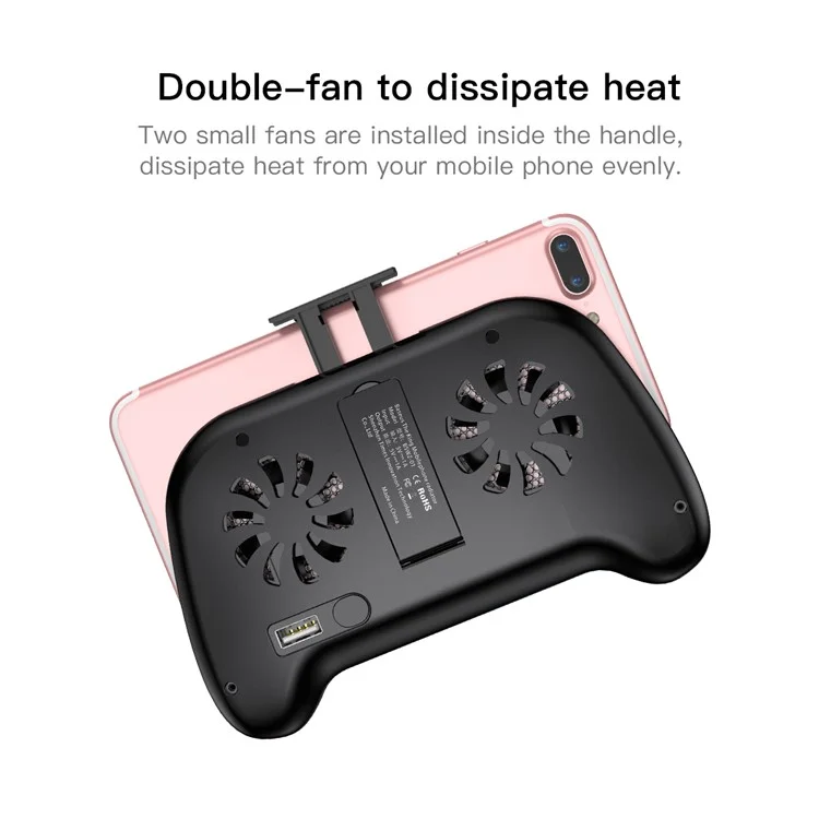 BASEUS Mobile Phone Game Handle Holder Radiator with Cooling Fan Built-in 2000mAh Power Bank