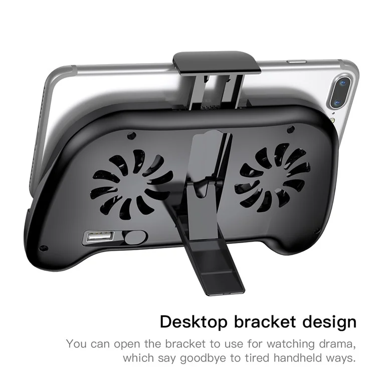 BASEUS Mobile Phone Game Handle Holder Radiator with Cooling Fan Built-in 2000mAh Power Bank