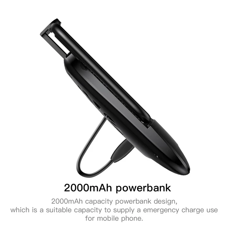 BASEUS Mobile Phone Game Handle Holder Radiator with Cooling Fan Built-in 2000mAh Power Bank