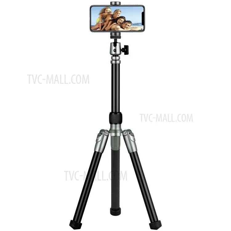 MOMAX Tritod Hero Extrendable Trípode Monopod Camera Fotografía Soporte de Soporte Selfie Stick Con Clip de Teléfono - Gris