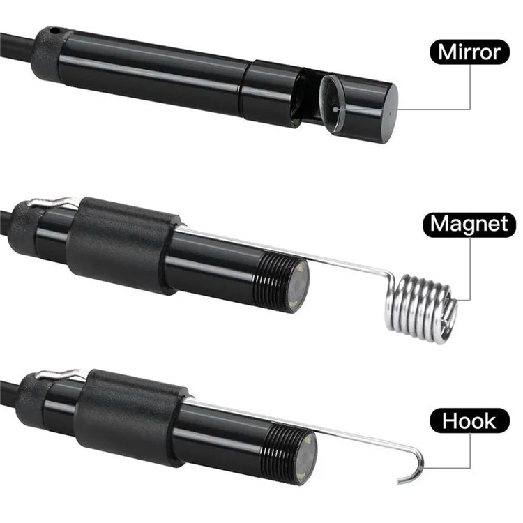 3.5M 7mm 6-LED Soft Cable USB Endoscope Borescope Inspection Camera for Android Phone with OTG/Type-C Device/PC