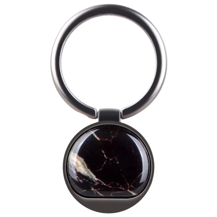 MOMAX Marble Texture Rotary Finger Grip Ring Desktop Stand for iPhone Samsung - Black