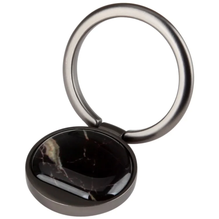 MOMAX Marble Texture Rotary Finger Grip Ring Desktop Stand for iPhone Samsung - Black