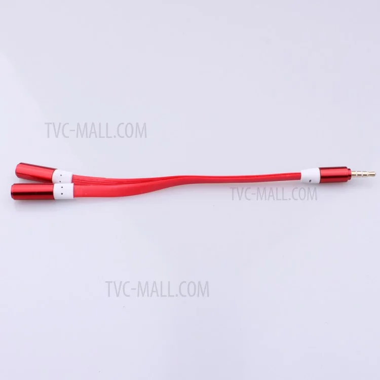 2Pcs/Set 3.5mm Male to Dual 3.5mm Female Headphone Audio Split Cable - Random Color