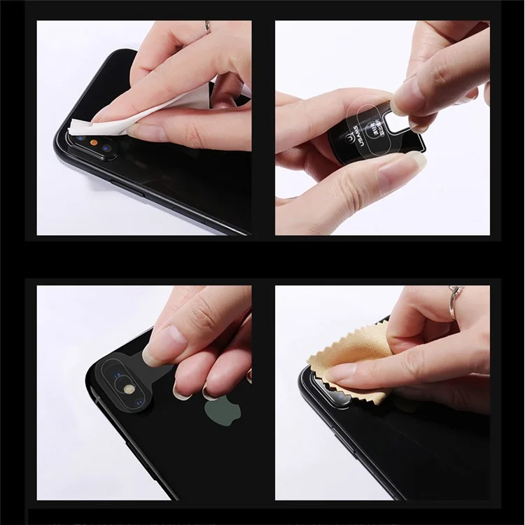 2Pcs USAMS US-BH400 9H 0.15mm Tempered Glass Back Camera Lens Protector for iPhone X/10