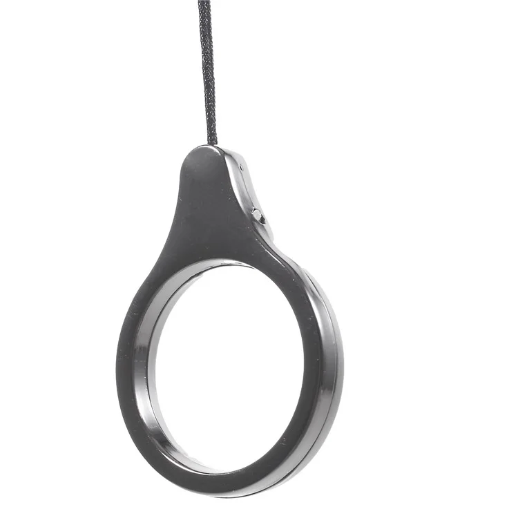 WUW Z02 Rhinestone Decor Finger Ring Stand with Lanyard for iPhone Samsung Huawei - Tarnish
