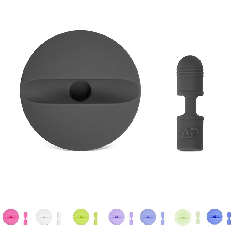 Silicone Charging Cradle Stand Holder Anti-Lost Nib Cap Cover for Apple Pencil - Black