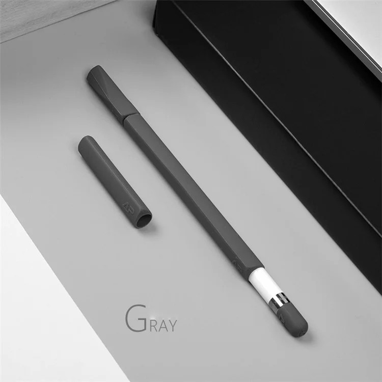 Non-Slip Silicone Case Sleeve Protector Wrap Kit for Apple Pencil - Black