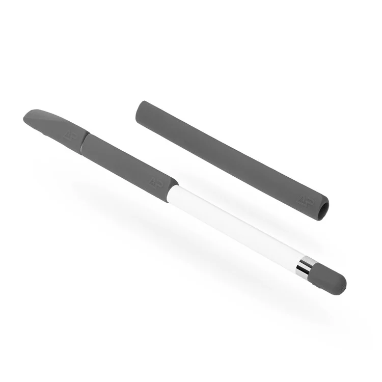 Non-Slip Silicone Case Sleeve Protector Wrap Kit for Apple Pencil - Black