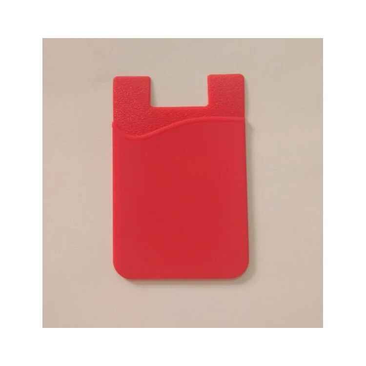 Adhesive Sticker ID Credit Card Wallet Pocket Case Sleeve for Cell Phone - Red