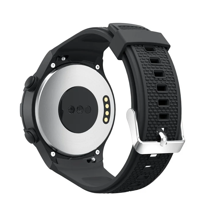 Textured Sports Silicone Watch Band for Huawei Watch 2 Pro - Black