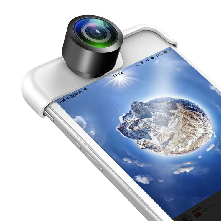 USAMS Dual 360-degree Panoramic Cell Phone Lens for iPhone 8 Plus / 7 Plus