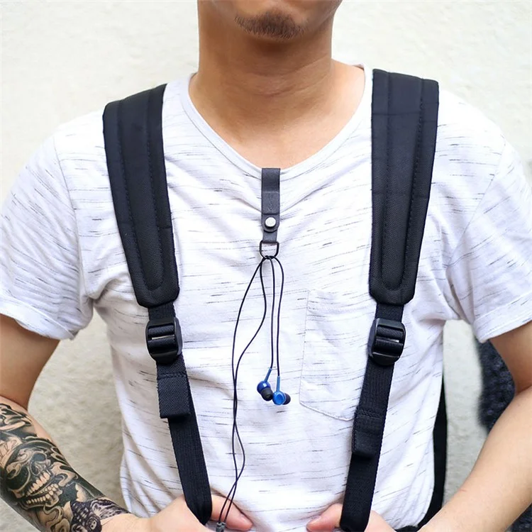 BCASE MEC Magnetic Earphone Clip Leather Buckle Portable Cable Organizer - Black