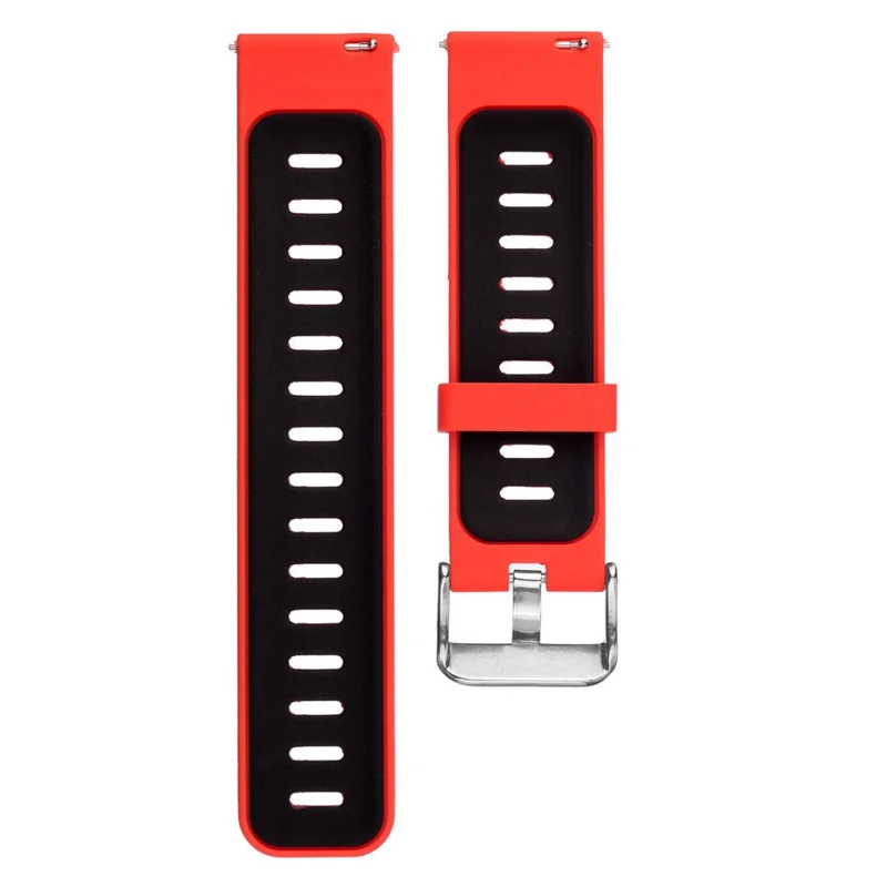 22mm Two-tone Silicone Watch Strap Replacement for Xiaomi Huami Amazfit - Red / Black